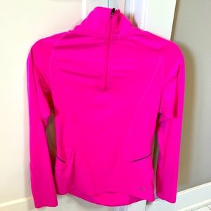 1/4 zip pink dri fit long sleeve small